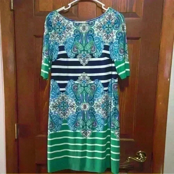 Eliza J Women’s Paisley Dress Multicolor Size 10 - Picture 5 of 12